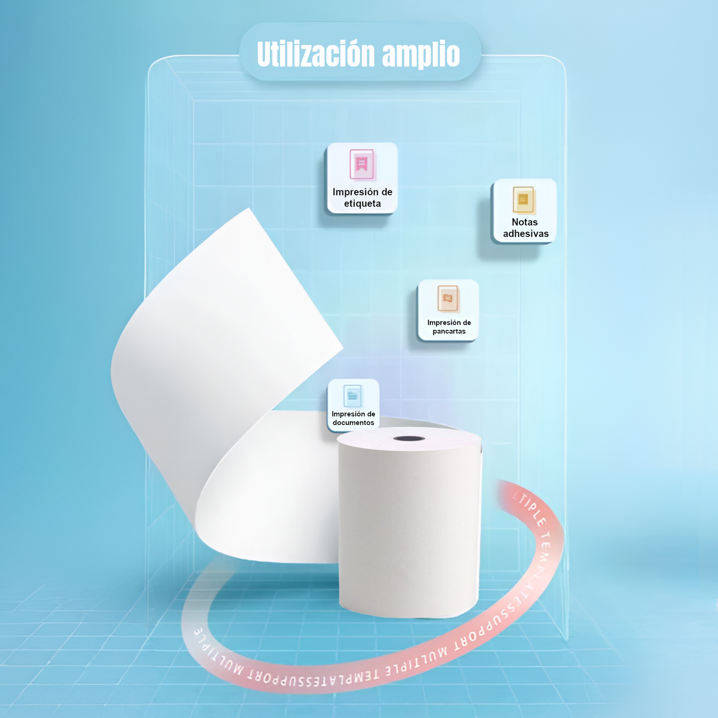 Home Universal® Rollo Térmico 80x77mm para Impresora Térmica – Papel Ticket Alta Calidad Compatible con TPV, POS, Datáfono y Caja Registradora