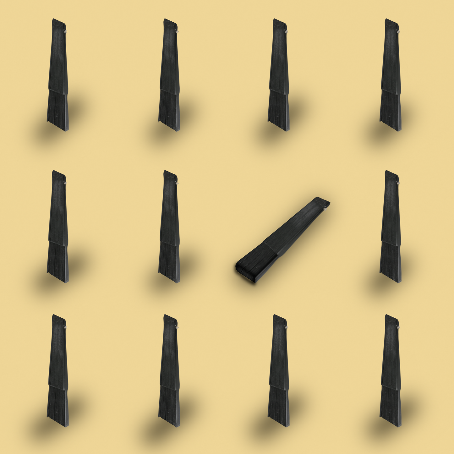 Home Universal® Abanico de madera con argollas para colgar, plegable, ligero y resistente, ideal para bodas, eventos y verano, diseño clásico y portátil perfecto para regalo y uso diario - Negro (27CM)