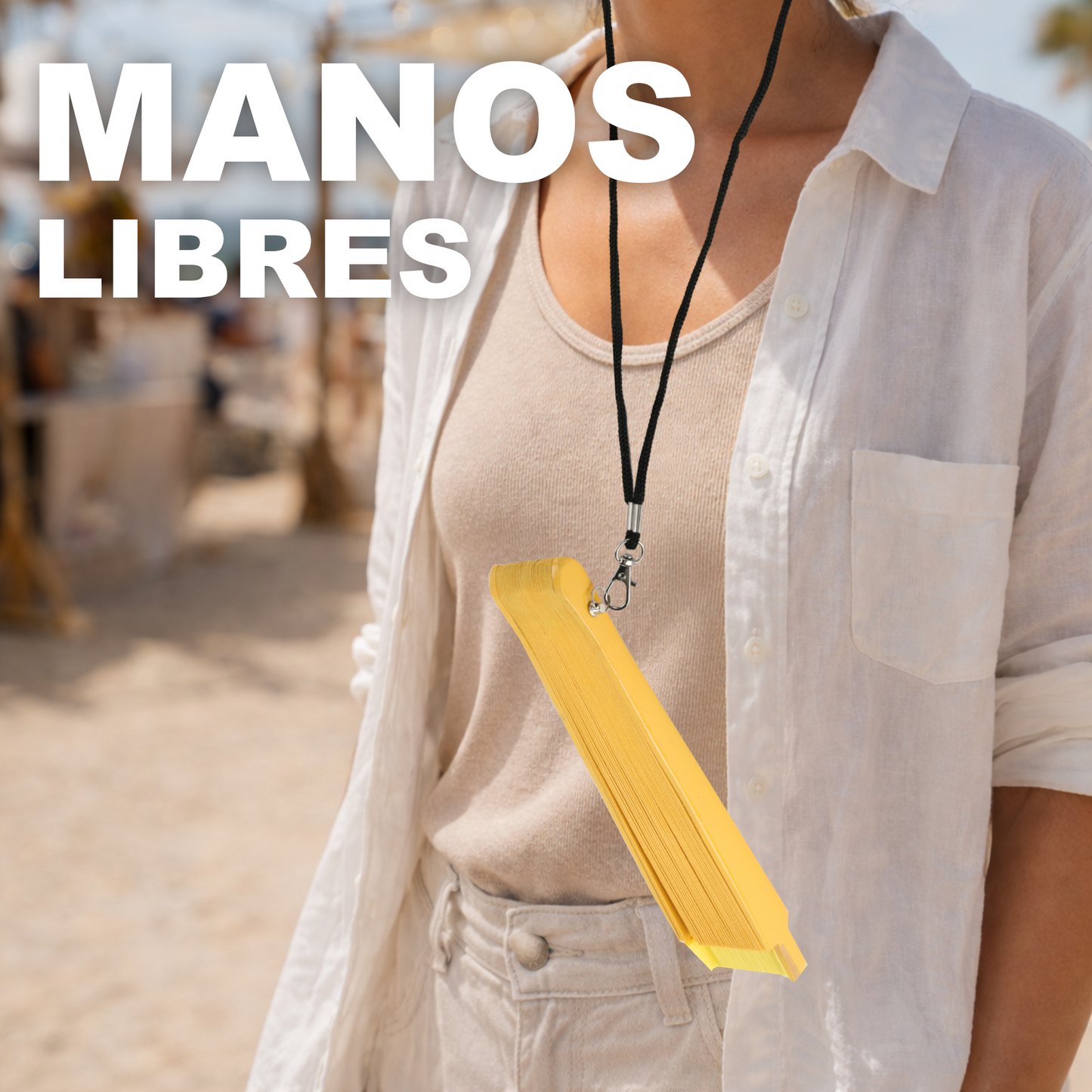 Home Universal® Pack de 1/2 Abanicos de Madera Lacados, Disponibles en Varios Colores y Tamaños, Abanico Flamenco Español para Bodas, Ferias, Fiestas, Comuniones y Eventos (23 cm, Amarillo)