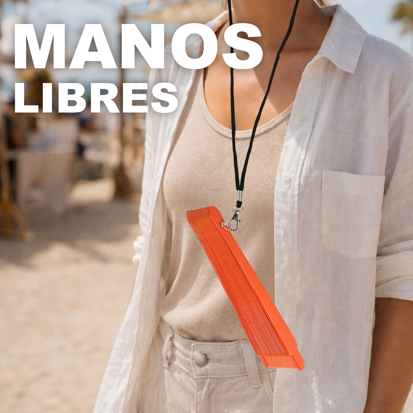 Home Universal® Pack de 1/2 Abanicos de Madera Lacados, Disponibles en Varios Colores y Tamaños, Abanico Flamenco Español para Bodas, Ferias, Fiestas, Comuniones y Eventos (23 cm, Naranja)