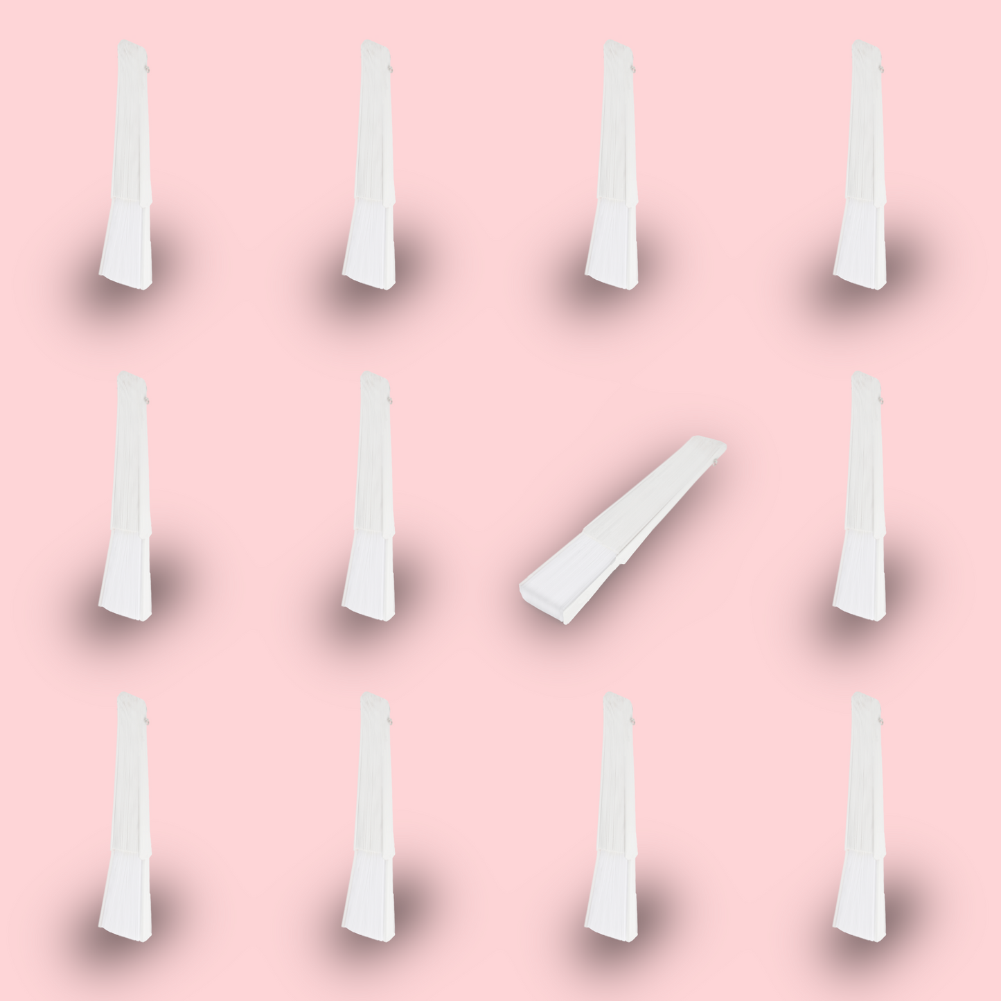 Home Universal® Abanico de madera con argollas para colgar, plegable, ligero y resistente, ideal para bodas, eventos y verano, diseño clásico y portátil perfecto para regalo y uso diario - Blanco (27CM)