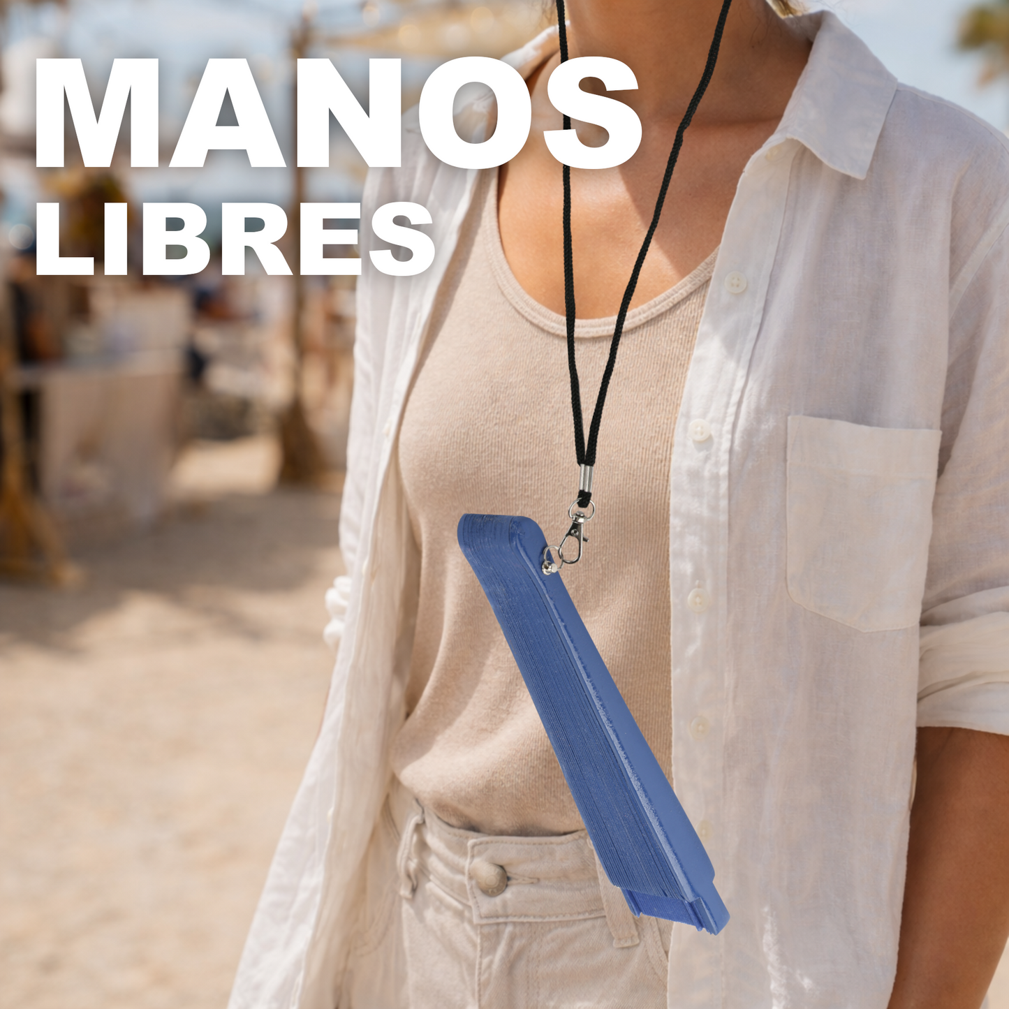 Home Universal® Pack de 1/2 Abanicos de Madera Lacados, Disponibles en Varios Colores y Tamaños, Abanico Flamenco Español para Bodas, Ferias, Fiestas, Comuniones y Eventos (23 cm, Azul Oscuro)