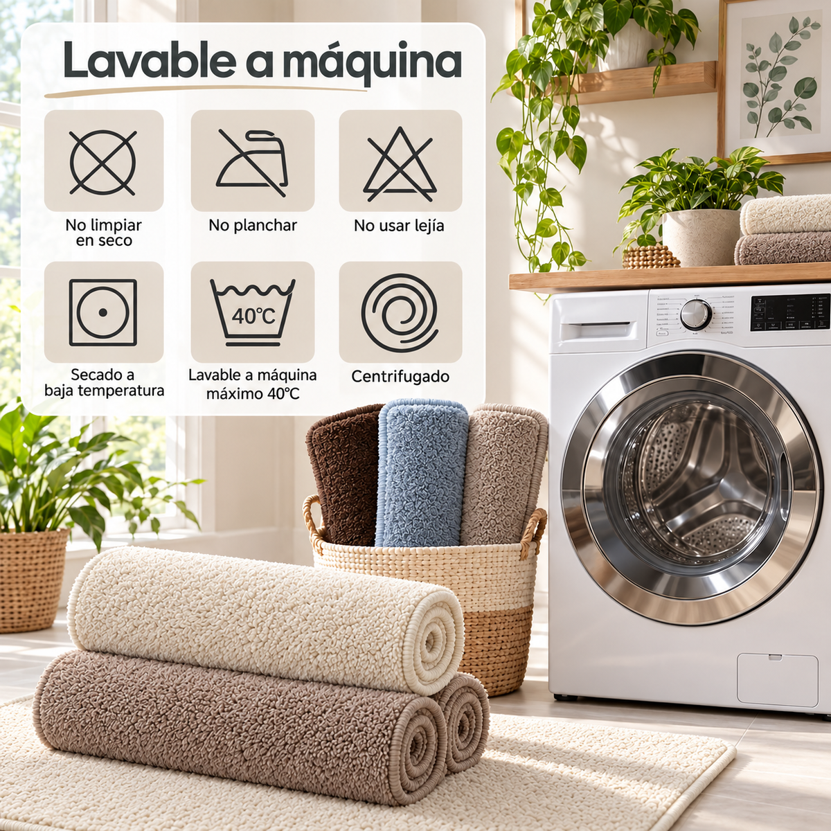 Home Universal® 2 Alfombras de Baño Absorbentes y Antideslizantes, Alfombrillas Suaves con Base de Goma, Lavables a Máquina, para Ducha, Bañera y Lavabo (Mandala Azul, 45 x 75 cm (Rectangular))