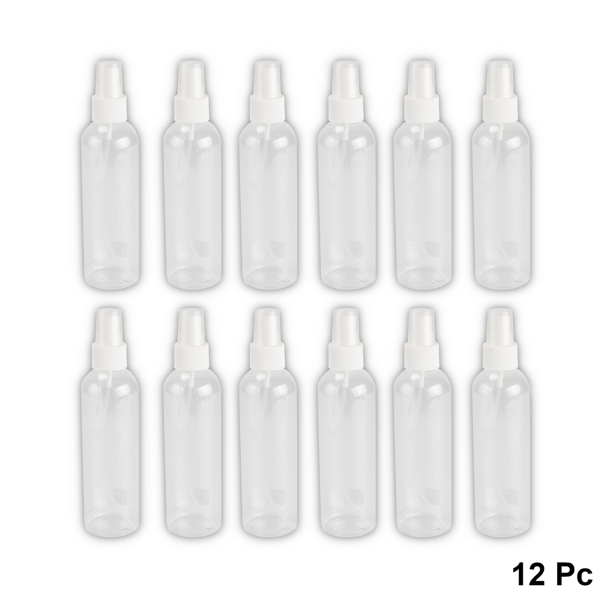 Home Universal® Botellas Vacías de Plástico con Pulverizador y Tapa Flip-Top, Reutilizables para Viaje, Cosméticos, Champú, Gel, Loción y Líquidos (200ml, Botella Pulverizadora (12 Uds))