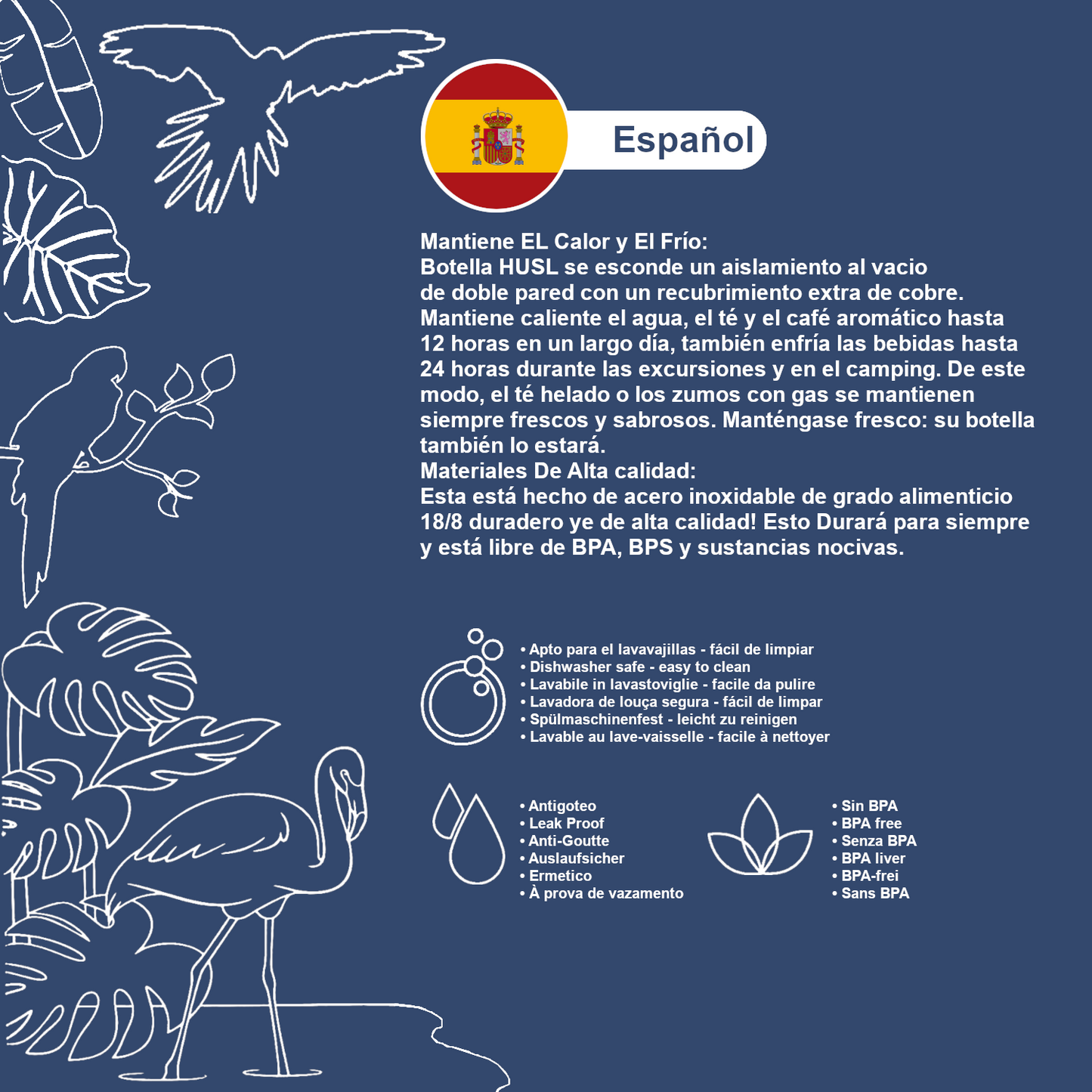 Home Universal® Taza Térmica 400 ml de Acero Inoxidable con Tapa – Vaso Termo Reutilizable para Café y Té, Mantiene Bebidas Calientes y Frías (Gris)