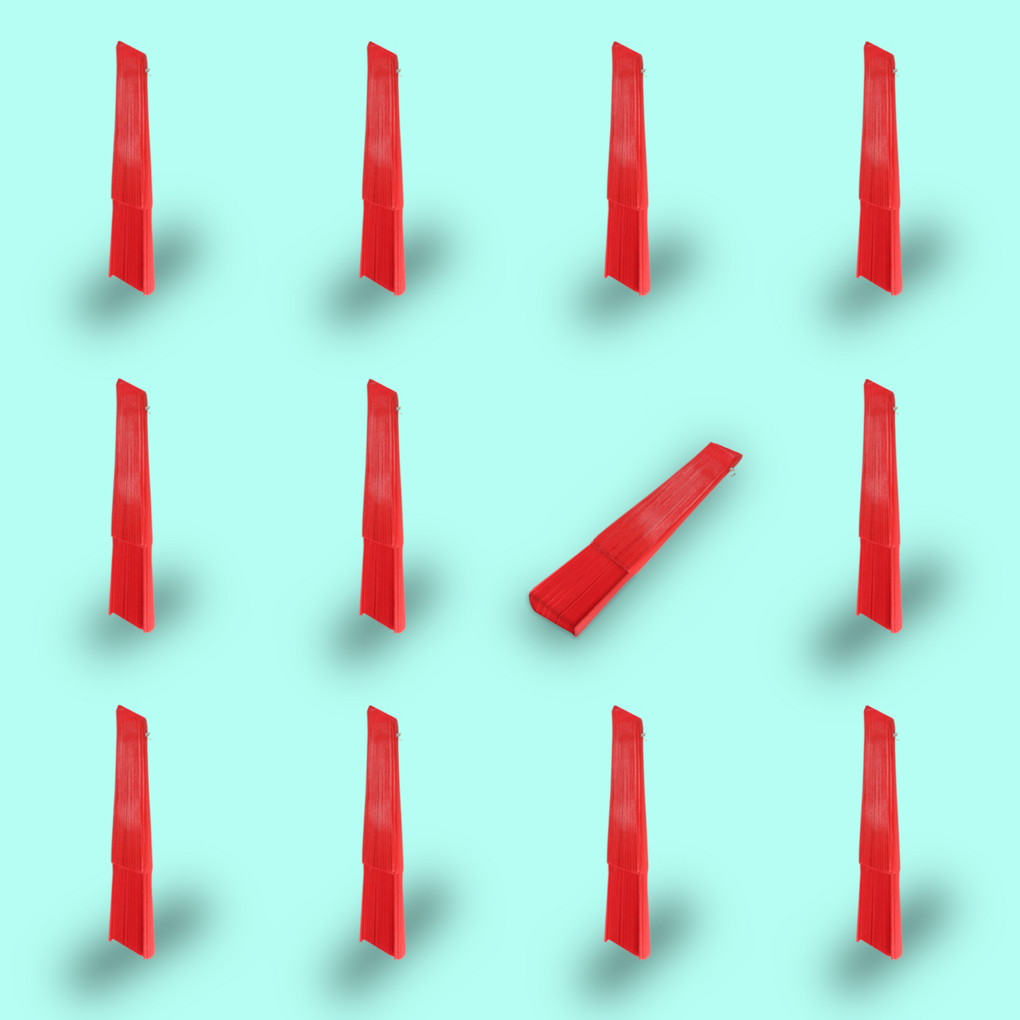 Home Universal® Abanico de madera con argollas para colgar, plegable, ligero y resistente, ideal para bodas, eventos y verano, diseño clásico y portátil perfecto para regalo y uso diario - Rojo (30CM)