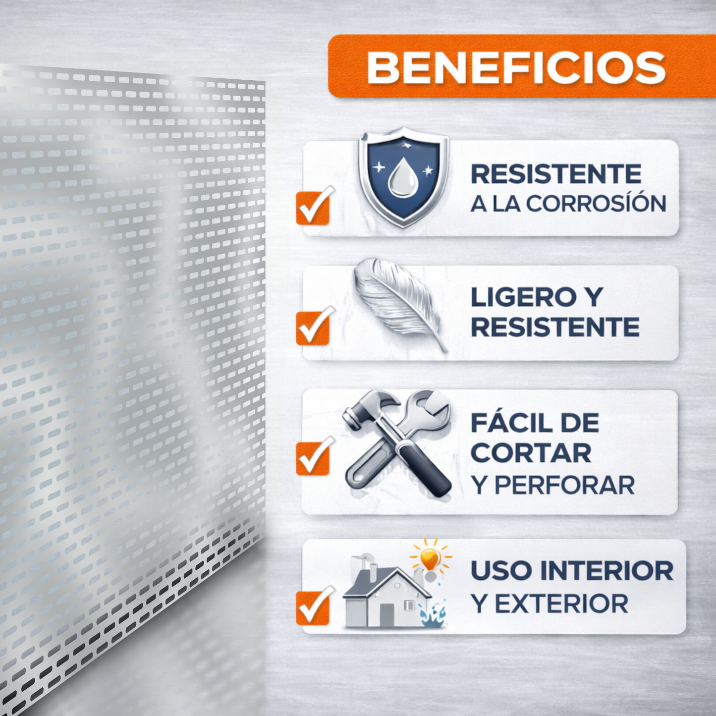 ome Universal® Chapa de Aluminio Estriada, Lisa, Malla y Perforada (Cuadrada, Ovalada, Redonda), Rugosa – Lámina Metálica Resistente Anticorrosión para Bricolaje e Industria Superficie (Perforada Forma Óvalo) - Perforada Óvalo-6X18MM (25X50CM - 1MM)