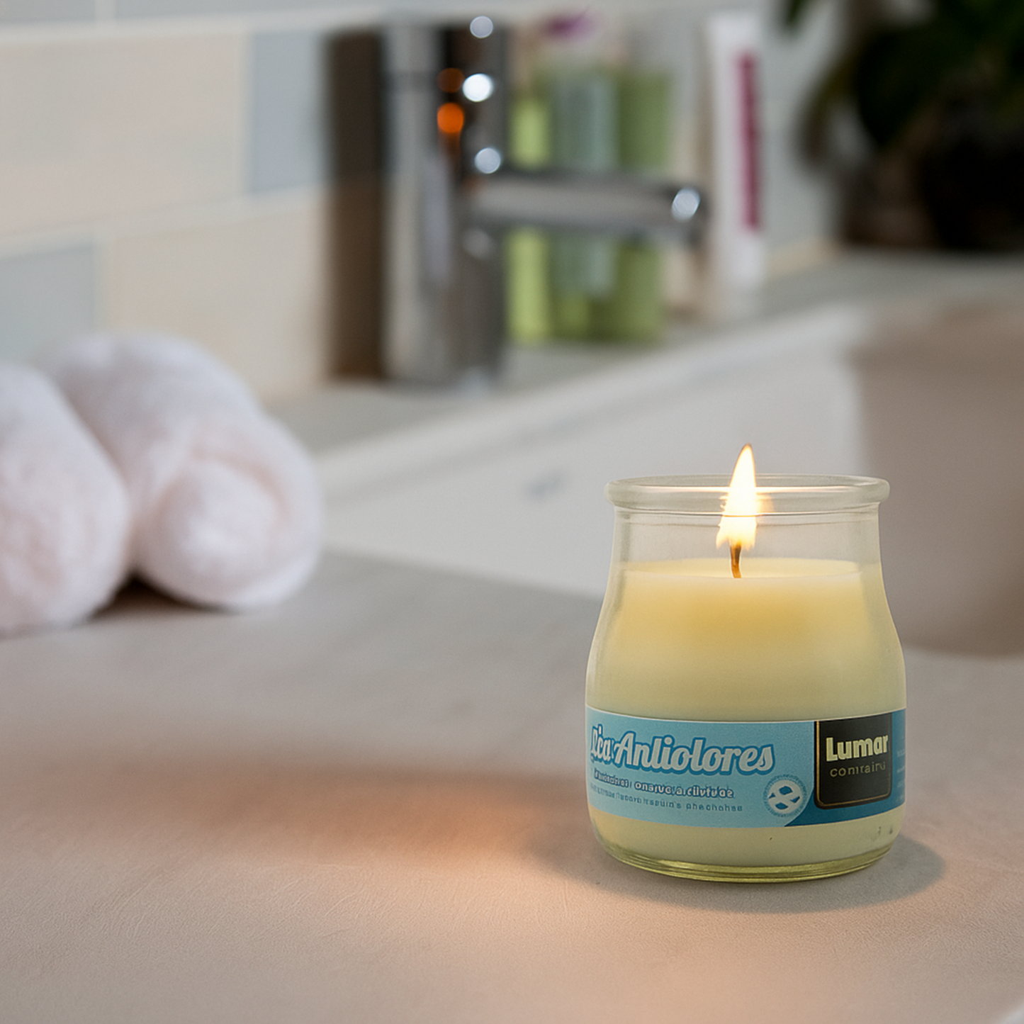 Home Universal® Pack de 3/6/12 Velas Aromáticas en Vaso de Cristal Reciclable LUMAR AROMATIC – 24h de Duración por Vela – Cera Vegetal Perfumada – 16 Fragancias Disponibles – Fabricadas en España – 7x6cm (Canela en Rama)