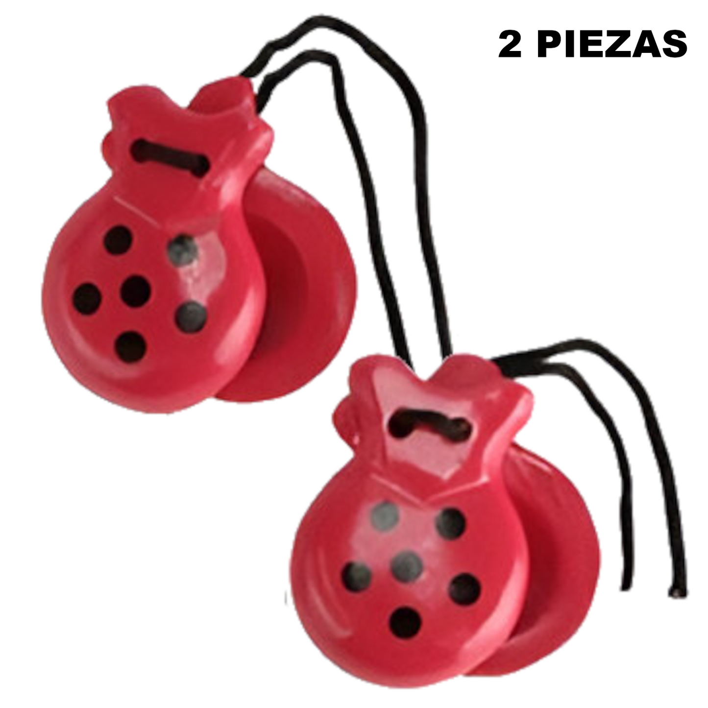 Home Universal® Castañuelas Flamencas Rojas con Lunares, Castañuelas Españolas para Baile de Flamenco,Sonido Tradicional,Ideales para Fiestas de Sevilla, Ferias, Disfraces y Eventos Españoles,2 Piezas (Lunar · Rosa Magenta con Punto Negro)