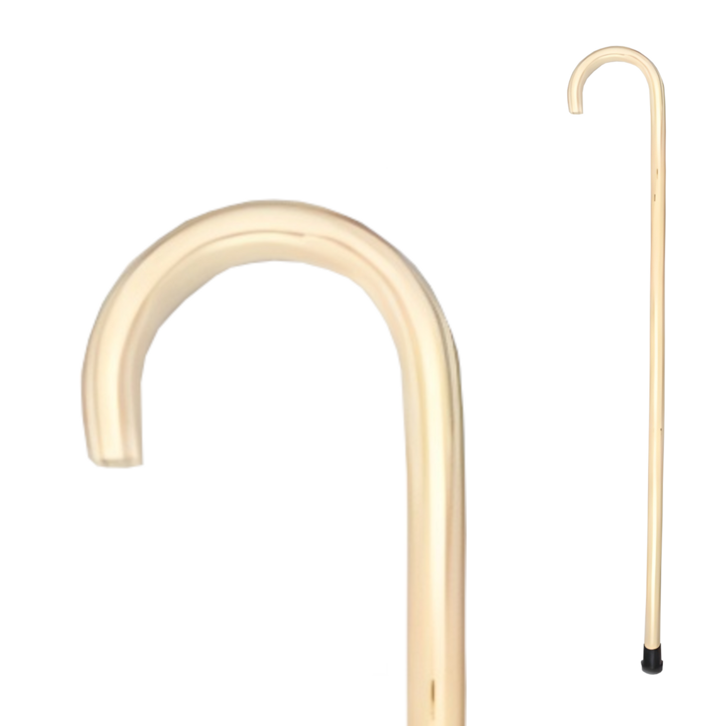 Home Universal® Bastón Ergonómico Antideslizante – Madera Clásica – Ligero, Resistente y Extensible – Ideal para Adultos Mayores, Rehabilitación y Seguridad al Caminar (Bastón Curvo Natural)