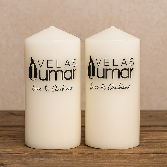 Home Universal® Pack de 2 Velas Lumar Decorativas sin Aroma – Velas Blancas o Rojas de Distintos Tamaños, Ideales para Decoración del Hogar, Bodas, Centros de Mesa y Eventos Elegantes (15X7CM - 430g (2 Unidades · Blanco))