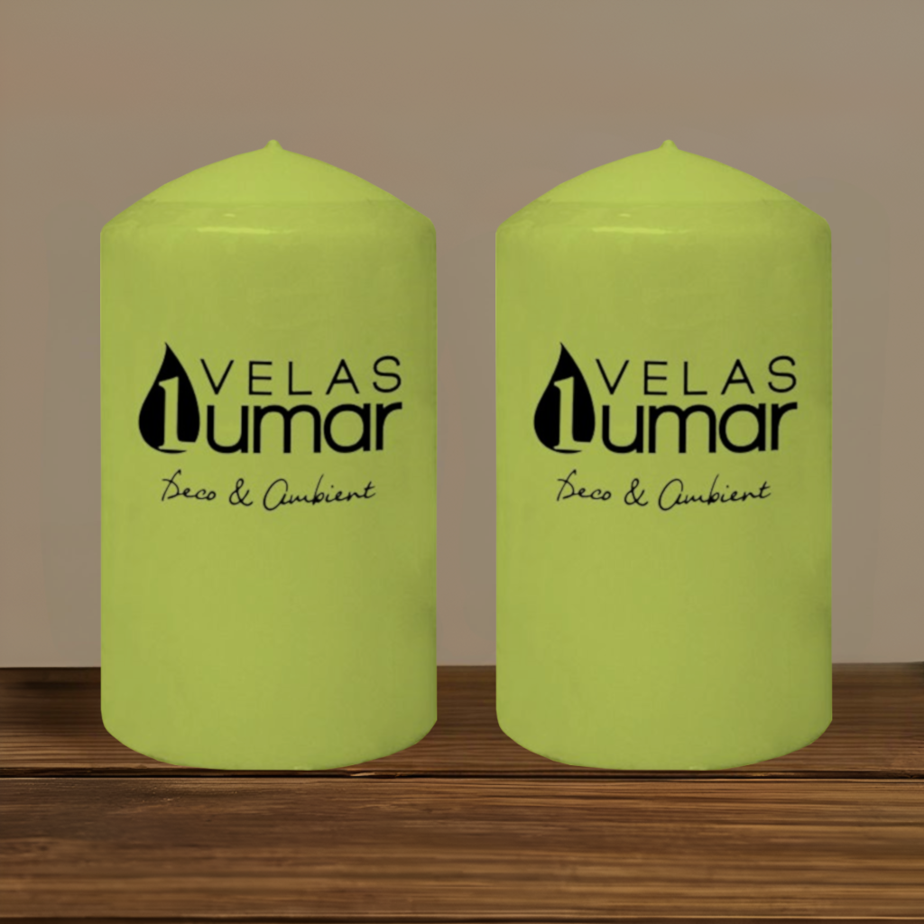 Home Universal® Pack de 2 Velas Lumar Decorativas sin Aroma – Velas Blancas o Rojas de Distintos Tamaños, Ideales para Decoración del Hogar, Bodas, Centros de Mesa y Eventos Elegantes (15X9CM - 710g (2 Unidades · Menta))