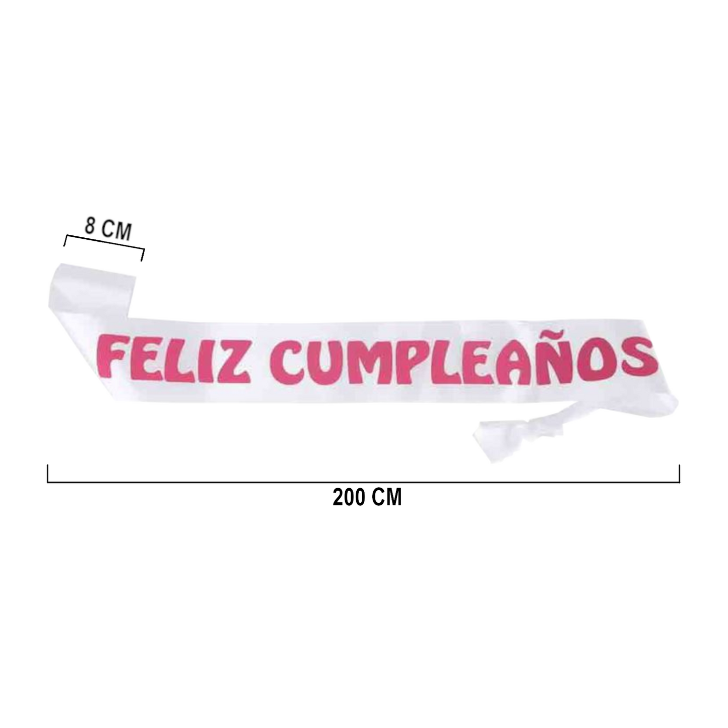 Home Universal® Banda Feliz Cumpleaños – Cinta Decorativa para Fiesta y Photocall, Accesorio para Mujer, Hombre y Niños, Diseño Elegante con Letras Doradas, Ideal para Celebraciones y Sesiones de Fotos (Con letra "Feliz cumpleaños" - 1 unidad)