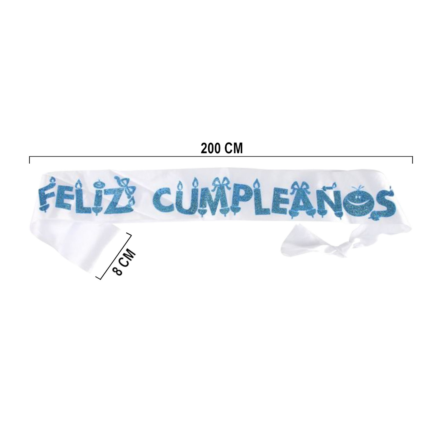 Home Universal® Banda Feliz Cumpleaños – Cinta Decorativa para Fiesta y Photocall, Accesorio para Mujer, Hombre y Niños, Diseño Elegante con Letras Doradas, Ideal para Celebraciones y Sesiones de Fotos (Con letra "Feliz cumpleaños" - 1 unidad)