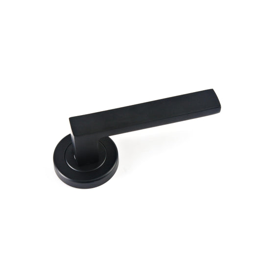 Home Universal® 2 Juegos de Manillas de Puerta Negro Mate, juego de manijas de puerta interiores para el hogar y la oficina,moderno mango de puerta interior negro (Negro Mate 1 (1 Juego))