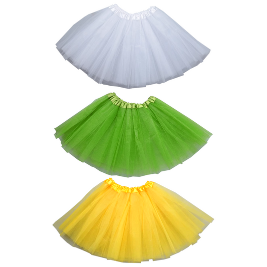 Home Universal® Falda de Tul Mujer – Tutú Clásico de 3 Capas con Cintura Elástica, Falda Corta de Tul para Fiesta, Disfraz, Danza, Ballet y Cosplay (Pack 2 Unidades - 15 x 45 CM)