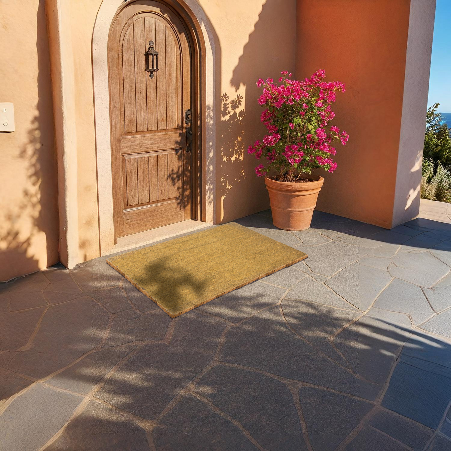 HOME UNIVERSAL | Felpudos de Fibra de Coco con Base Antideslizante 60x40x1.5CM (MINIMAL)