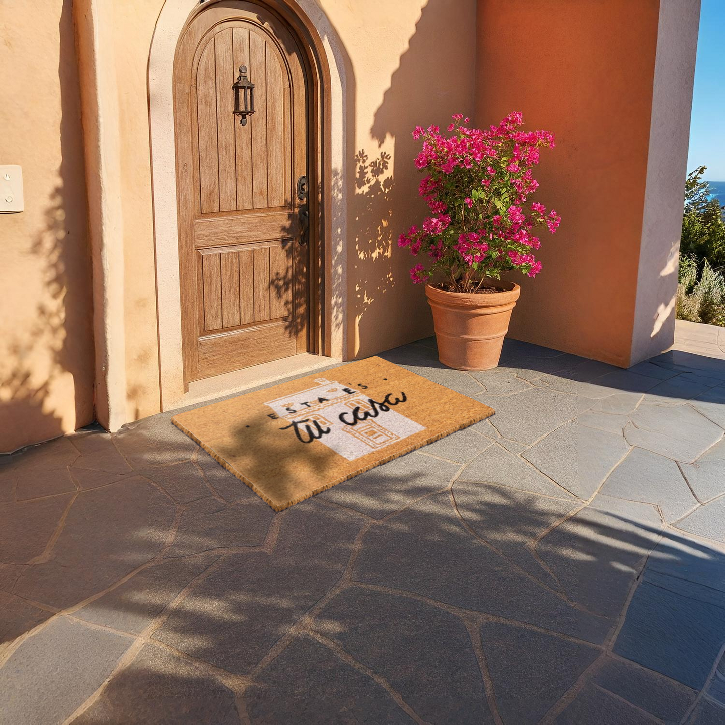 Home Universal ® Felpudos 60x40CM Fibra de Coco | Base Antideslizante de Caucho | Apto para el Exterior (Esta es · Tu casa)