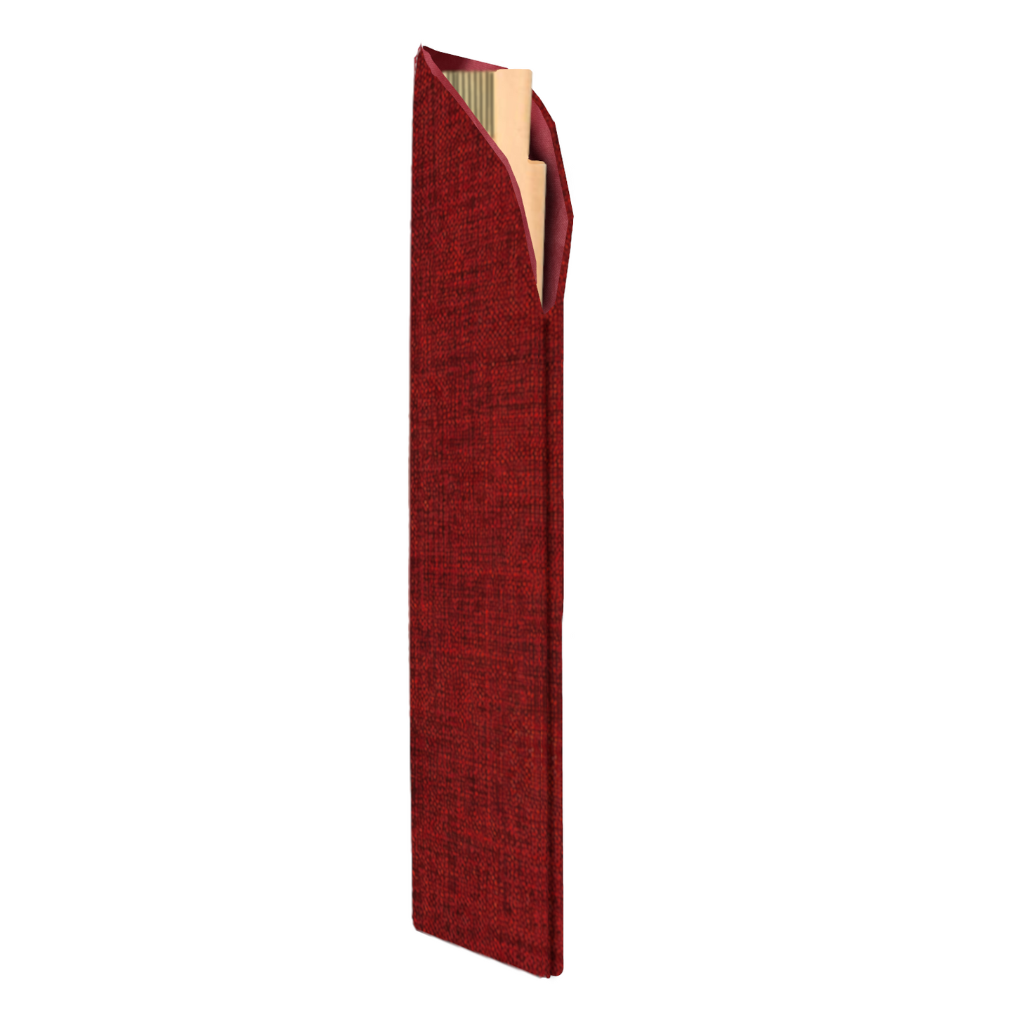 Home Universal ® 12 Piezas Funda De Abanicos, Bolsa De Abanicos, Bolsa De Regalo, Detalles Para Invitados, Regalos De Boda, Fiestas, Comunión o Bautizo (Tela Yute Rojo, 5.5 x 25)