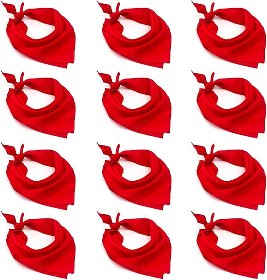 HOME UNIVERSAL® Lote 12 Pañuelos Rojos | Pañuelos Rojos San Fermín | Fiestas del Toro | Lote Grande 12 Unidades