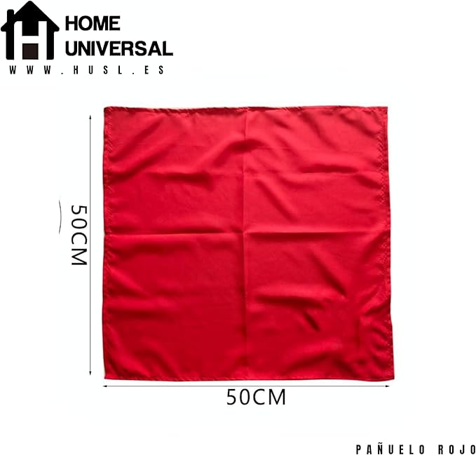HOME UNIVERSAL® Lote 12 Pañuelos Rojos | Pañuelos Rojos San Fermín | Fiestas del Toro | Lote Grande 12 Unidades