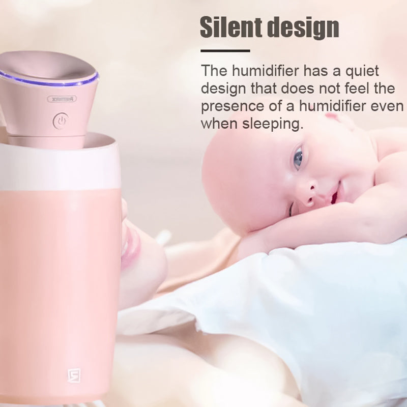 REMAX Humidificador Con Luz LED, Difusor Aromaterapia, Humidificador Ultrasónico, Conexión De USB, Para Viaje/Oficina/Hogar/Coche