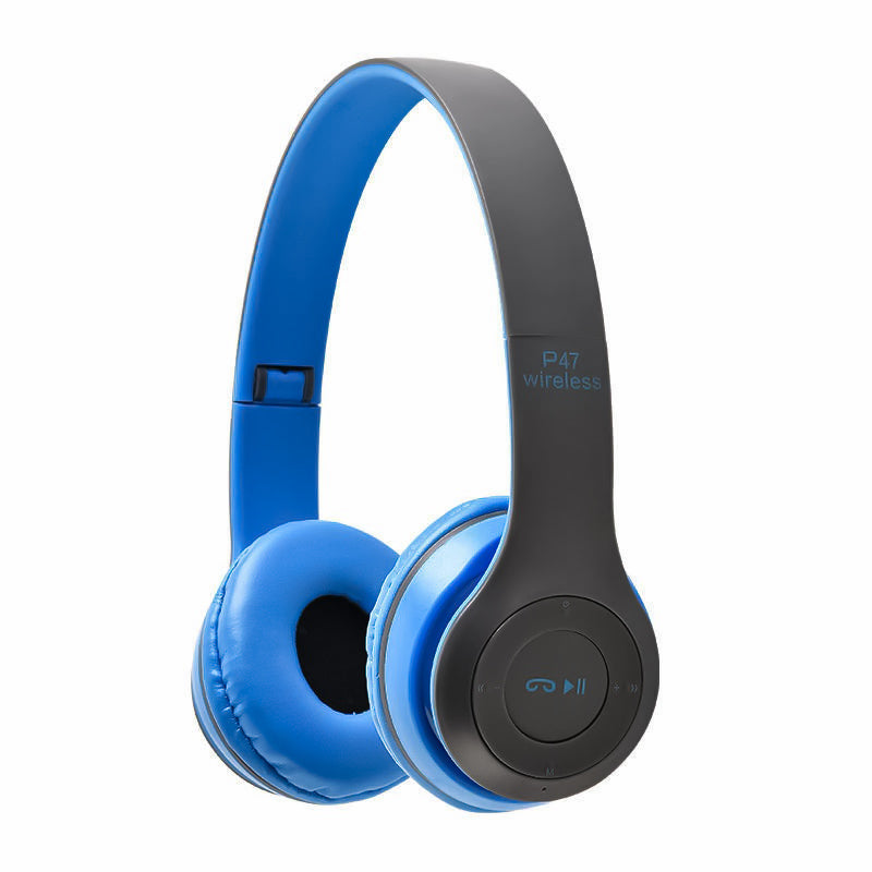Auriculares Bluetooth P47 Inalámbricos, Auricular Estéreo Inalámbricos Plegables Micrófono Incorporado con SD/TF/FM/ MP3 Audio cable