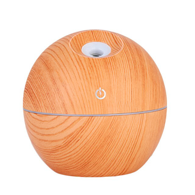 Mini humidificador aromaterapia para casa y coche, difusor de aromaterapia con carga USB de 130ML, con luz nocturna LED