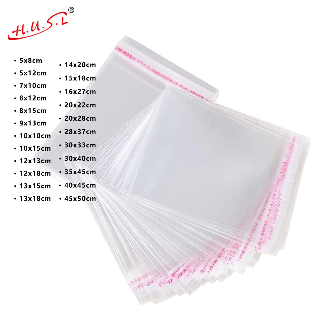 Bolsa de Celofán Transparentes, Embalaje Alimentos, Bolsas de Plástico con Autosellado, para Panadería, Galletas, Pasteles, Chocolate Dulces