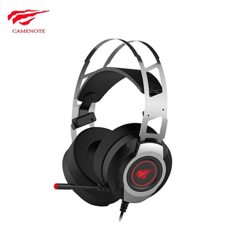 GAMENOTE H2007U Auriculares Gaming Metalizados con Diadema Y Luz Led Con Puerto USB 7.1