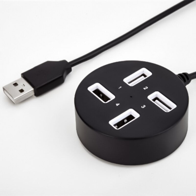 UH01 Hub USB de 4 Puertos, Divisor USB de Alta Velocidad para Pen Drive, Ratón, Teclado, Móvil, Bajo Consumo de Energía, Hub USB 2.0