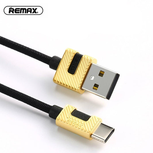 REMAX RC-089a Cable de Carga Resistente 2.4A USB a Tipo-C, Cable para Carga de Teléfono Móvil o Pasar Datos,100cm