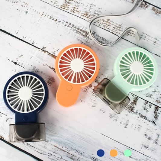 Mini Ventilador De Bolsillo Portátil,3 Modos De Velocidad Para Viajes En Aire Libre, Recargable Con Cable Micro USB