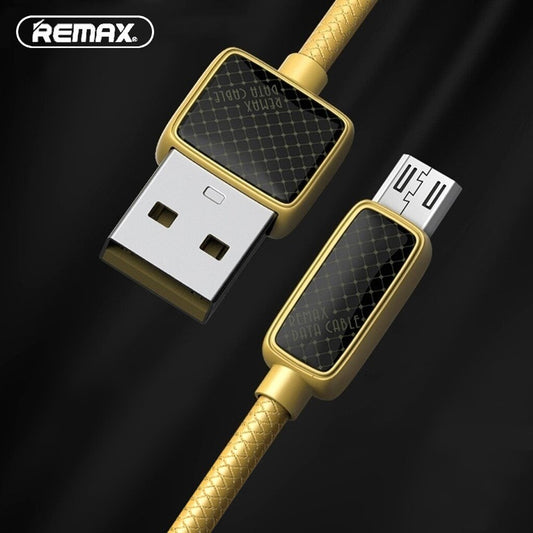 REMAX RC-098m Cable de Carga Flexible y Resistente 2.1A USB a Micro USB, Cable para Carga de Teléfono Móvil o Pasar Datos,100cm