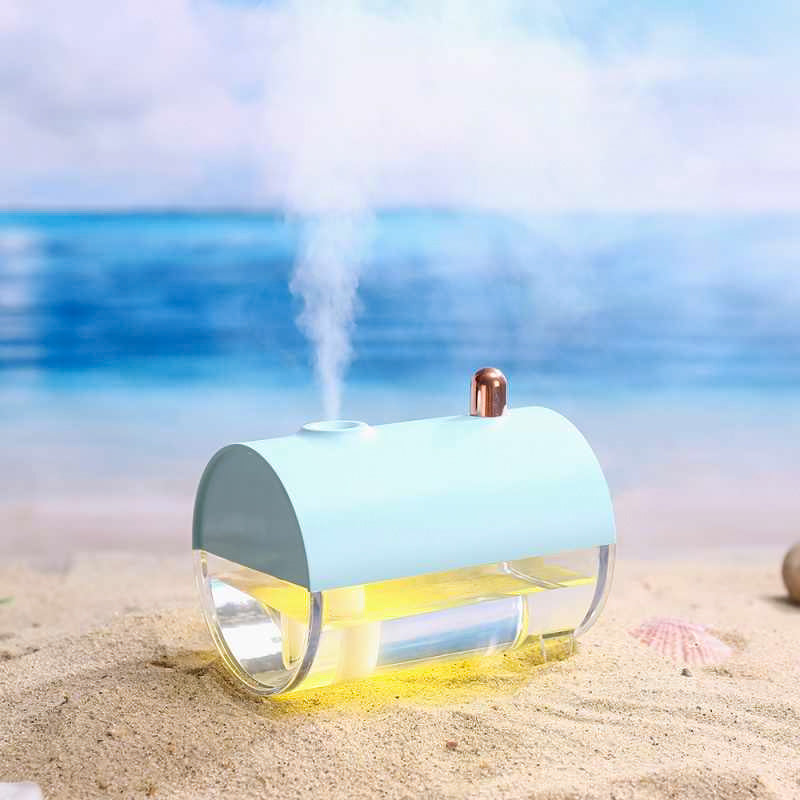 Humidificador Submarino Con Luz LED Cálido 250ML, Luz Nocturna, Difusor Aromaterapia, Conexión De USB, Para Viaje/Oficina/Hogar