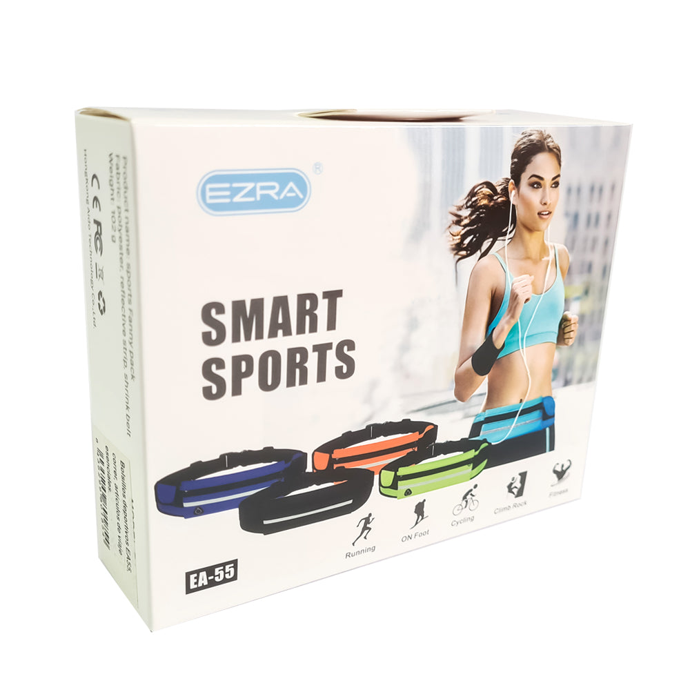 EA-55 Bolsa de Móvil para Correr, Riñonera Deportiva, con Diseño para Cascos, Llave y Botella de Agua, para Móviles Hasta 6.7 Pulgadas