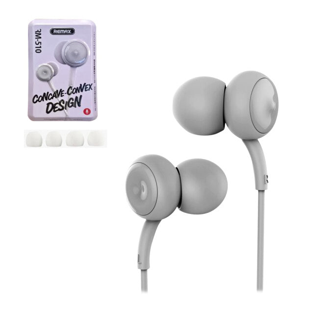 Auriculares in-Ear Remax RM510 con cable de 3,5mm micrófono super Bass y control de volumen, audífonos internos con aislamiento de ruido