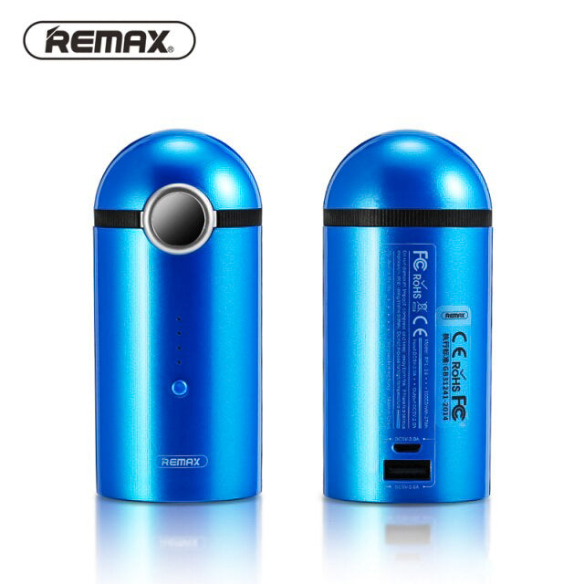 Batería Externa REMAX RPL-36 10000mAh Cargador Portátil lindo hombrecito amarillo Banco de energía con linterna LED & USB Puerto