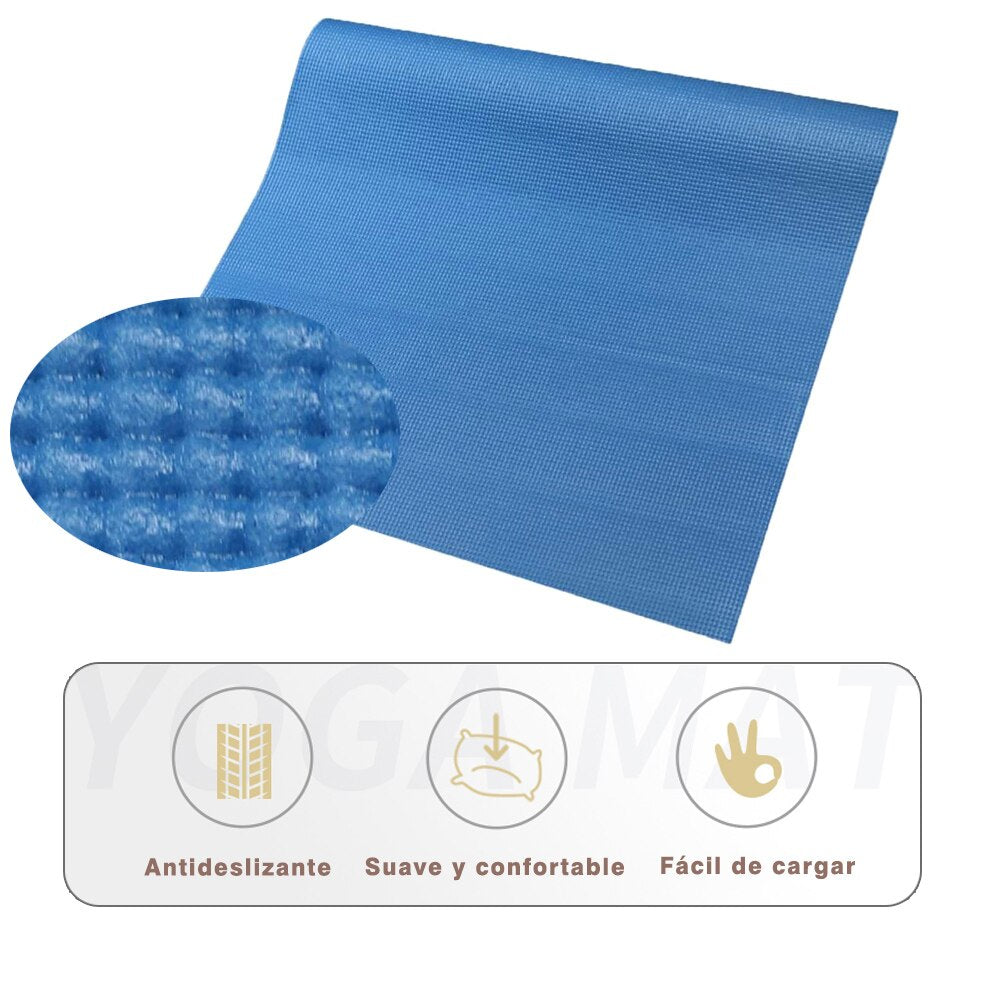 Esterilla Yoga Antideslizante, Esterilla para Yoga Universal, Espuma de Alta Densidad, Yoga Colchoneta Antideslizante para Pilates -173 x 61 x 0,4 cm