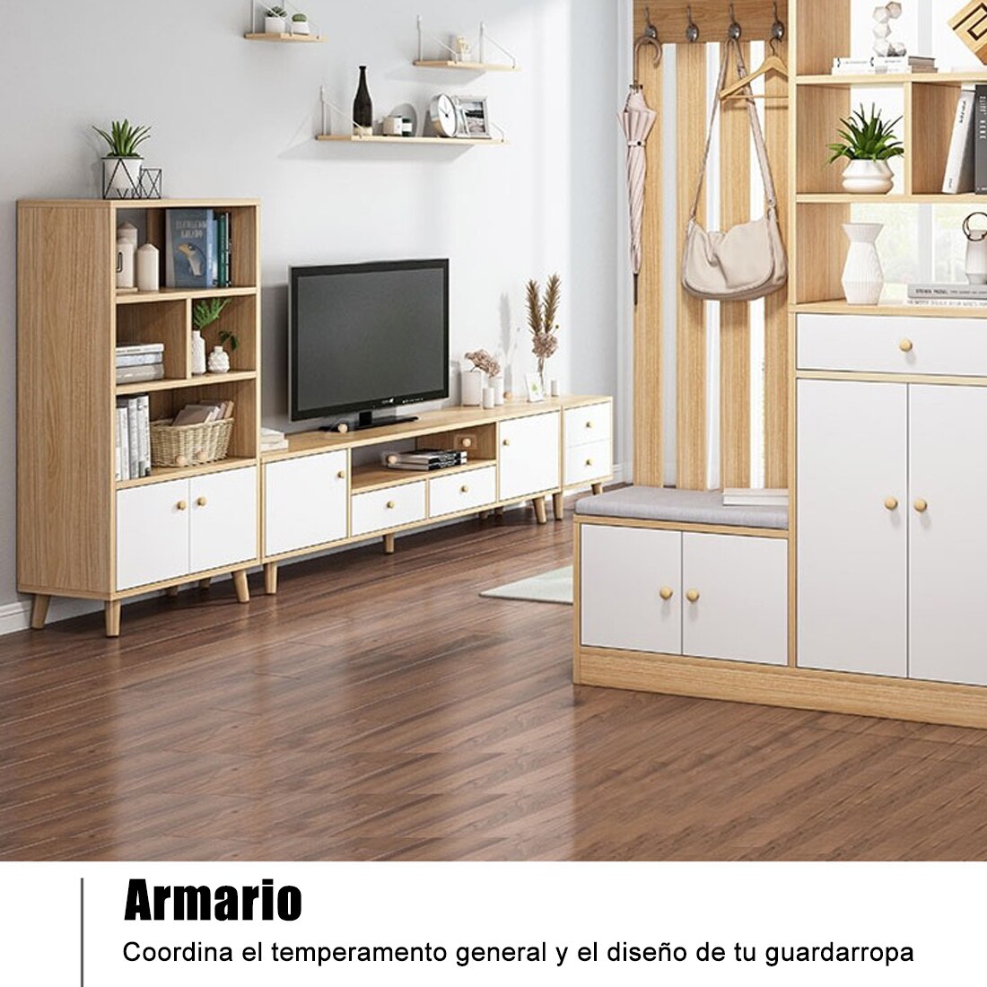 TIRADOR POMO DE MUEBLE MADERA HAYA CRUDO PARA ARMARIO CAJON 35MM