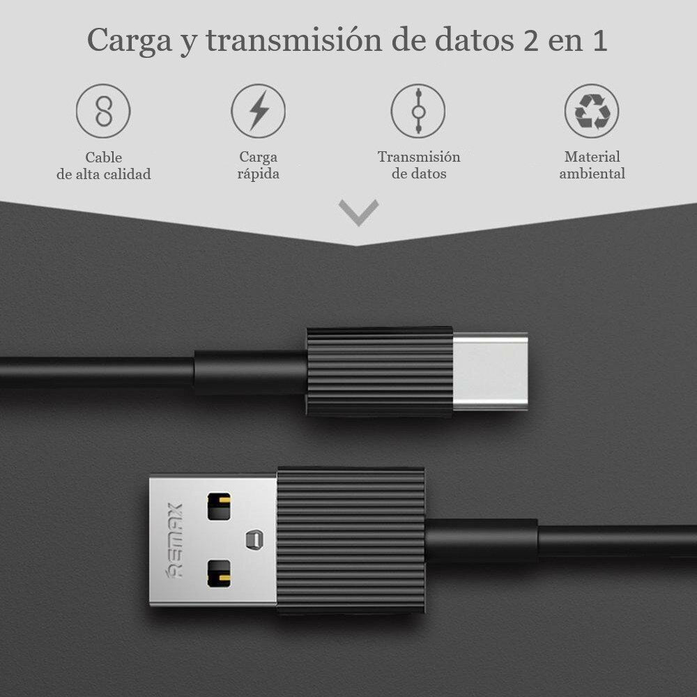 REMAX RC-120a Cable USB Corto y Resistente 2.1A de Tipo-C, Cable para –  HOME UNIVERSAL