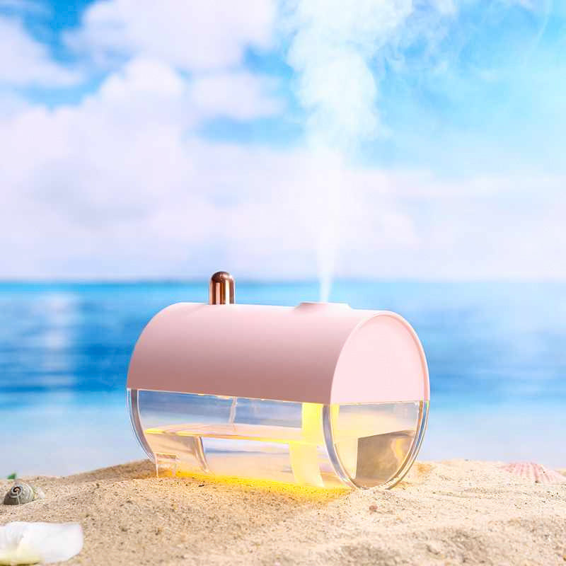 Humidificador Submarino Con Luz LED Cálido 250ML, Luz Nocturna, Difusor Aromaterapia, Conexión De USB, Para Viaje/Oficina/Hogar