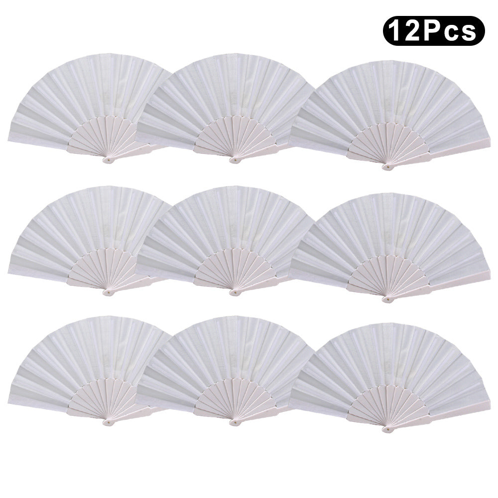HUSL ABANICOS PLASTICO 23 CM, ABANICOS PARA EVENTOS, DETALLES PARA LOS INVITADOS, REGALOS DE BODA, FIESTAS, COMUNIÓN O BAUTIZO
