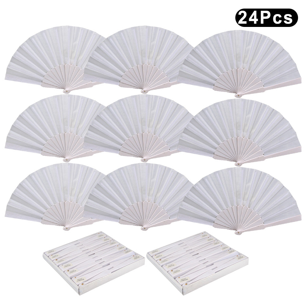 HUSL ABANICOS PLASTICO 23 CM, ABANICOS PARA EVENTOS, DETALLES PARA LOS INVITADOS, REGALOS DE BODA, FIESTAS, COMUNIÓN O BAUTIZO
