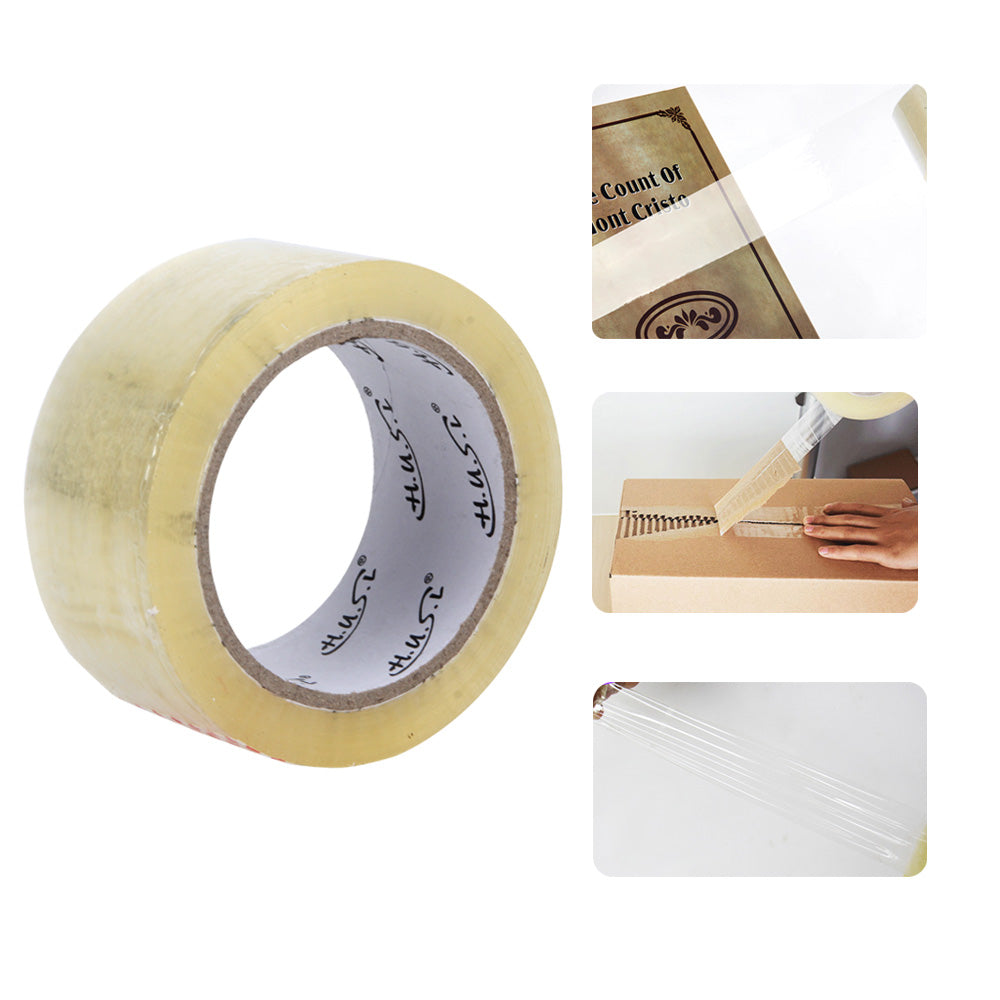 HUSL Cinta Adhesiva Marrón 48mm*100M 6 Rollos para paquetes, transporte, Extrafuerte y Resistente Cinta Embalar adhesiva precinto