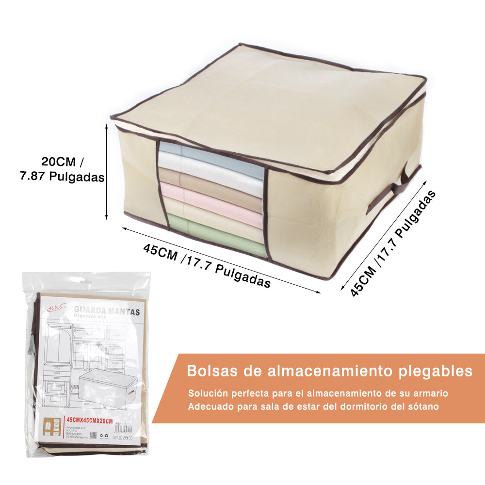 HUSL Bolsas de almacenaje  de Ropa, Organizador Plegable y Transpirable para el Armario, para Edredón, Sábanas Fundas Mantas y Ropa