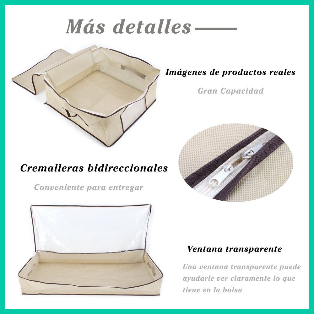 HUSL Bolsas de almacenaje  de Ropa, Organizador Plegable y Transpirable para el Armario, para Edredón, Sábanas Fundas Mantas y Ropa