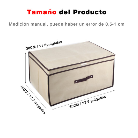 HUSL Cajas de Almacenamiento Plegables con Tapas, 2 Piezas Organizadores de Juguetes, Ropa y Libros para Dormitorios y Estanterías