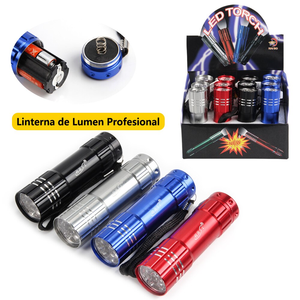 HUSL Linterna LED Alta Potencia de Táctica, Mini Antorcha de Mano con Cuerda, Luz para Ciclismo/ Montañismo/ Camping/ Senderismo/ Emergencia, Con Pilas AAA Incluidas Linterna Portátil (2 PACK)