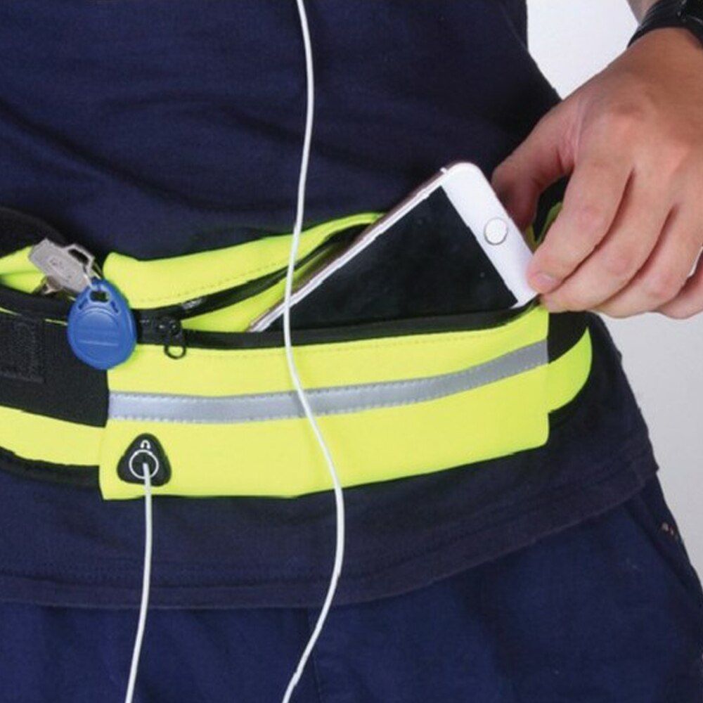 EA-55 Bolsa de Móvil para Correr, Riñonera Deportiva, con Diseño para Cascos, Llave y Botella de Agua, para Móviles Hasta 6.7 Pulgadas